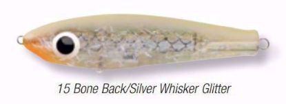 15 Bone Back/Silver Whisker Glitter Paul Brown's Floating Fat BoySoft Plastics Inshore Lures Jeco's Marine Port O'Connor, Texas