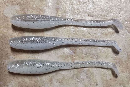 White Ice White Ice Down South Southern Shad Soft Plastics Inshore Lures Jeco's Marine Port O'Connor, Texas