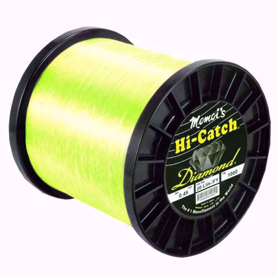 Momoi Diamond Hi-Catch Monofilament 50LB-3000YD Fluorescent Yellow Jeco's Marine Port O'Connor, Texas