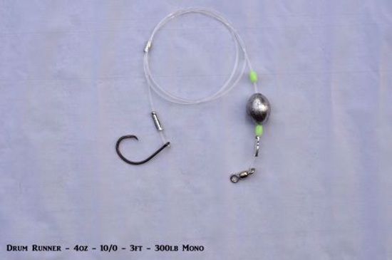 Salty Hook Single Drop Drum Runner Premade Leaders Jeco's Marine Port O'Connor, Texas