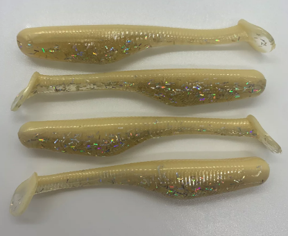 Bone Diamond Down South Burner Shad Soft Plastics Inshore Lures Jeco's Marine Port O'Connor, Texas