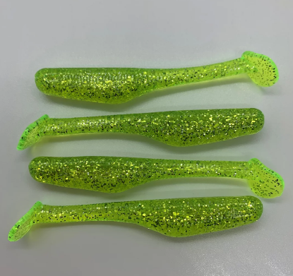 Chartreuse Flash Down South Burner Shad Soft Plastics Inshore Lures Jeco's Marine Port O'Connor, Texas
