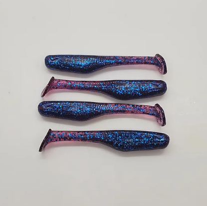 True Plum Down South Burner Shad Soft Plastics Inshore Lures Jeco's Marine Port O'Connor, Texas
