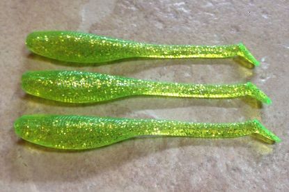 Chartreuse Flash Chartreuse Flash Down South Southern Shad Soft Plastics Inshore Lures Jeco's Marine Port O'Connor, Texa
