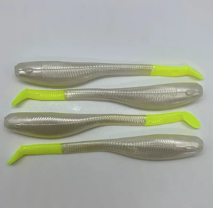 Pearl Chartreuse Pearl Chartreuse Down South Southern Shad Super Model Soft Plastics Inshore Lures Jeco's Marine Port O'Connor, Texas