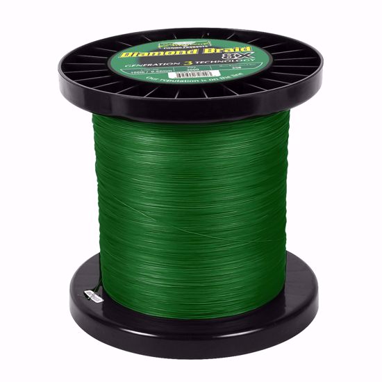 Diamond Generation 3 8X Solid Core Braid Dark Green ­­50LB-3000YD Jeco's Marine Port O'Connor, Texas