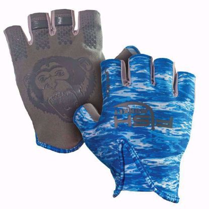 Blue Water Camo Fish Monkey Stubby Guide Glove  Jeco's Marine Port O'Connor, Texas