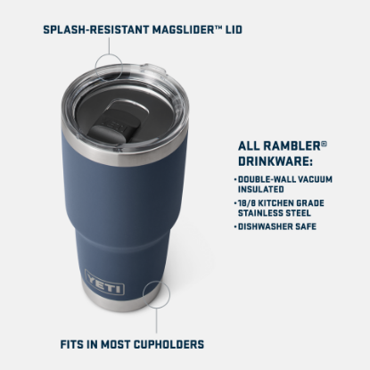 Show details for Yeti - Rambler 30oz. Tumbler: With Magslider Lid Yeti Rambler 30oz. Tumbler