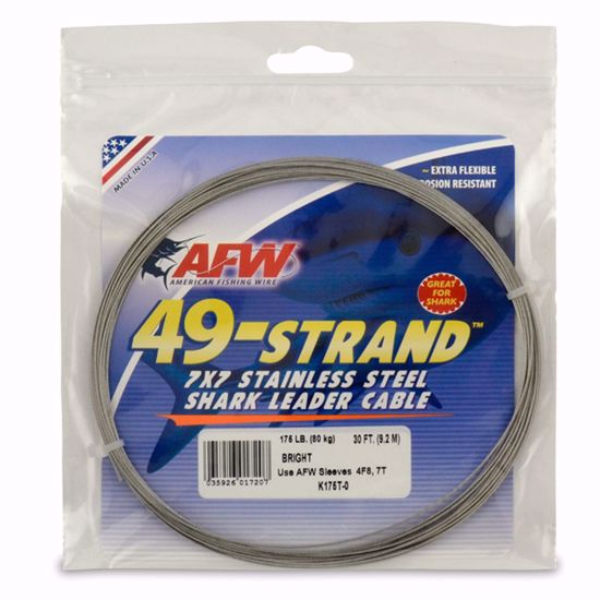 AFW 49 Strand Stainless Steel Shark Leader