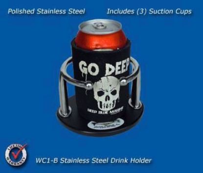 Black Deep Blue Marine - (WCH) Open Style Drink Holder Single