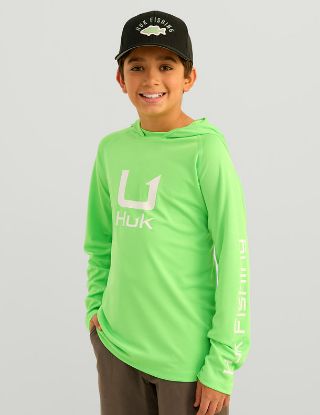 HUK - Kids Icon Performance Hoodie - Summer Green