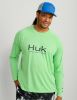 HUK - Pursuit LS Crew - Summer Green Heather