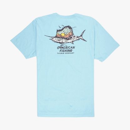 Aftco - Sailfishing Short Sleeve T-shirt - Light Blue