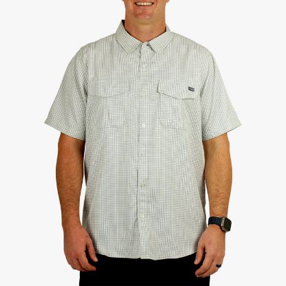 White Aftco - Sirius Tech Short Sleeve Vented Fishing Shirt - White