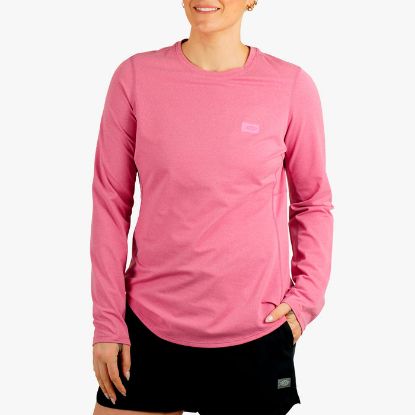 Aftco - Women's Air-O Mesh LS Performance Shirt - Flamingo Heather