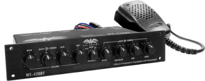 Wet Sounds - WS-420 BT Marine Multi Zone 4-Band Parametric Equalizer W/Integrated Bluetooth