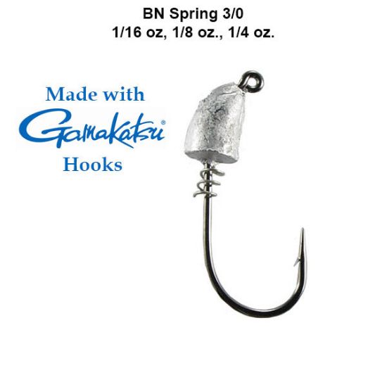 Hogie's Lures - Shad Head 4/0 Gamakatsu Black Nickle Hooks (More Options) - 3-Pack