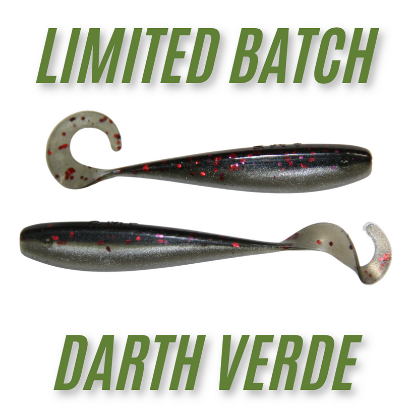 Darth Verde A.M. Fishing - 4" Curly Tail Jerkshads | 8 Per Pack