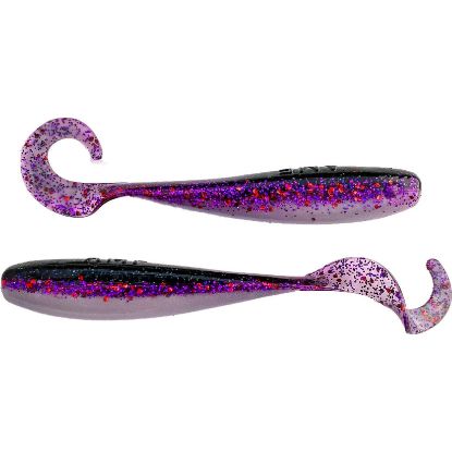 Midnight Mullet A.M. Fishing - 4" Curly Tail Jerkshads | 8 Per Pack