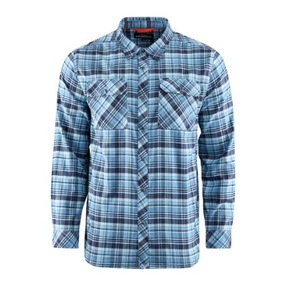 Captain's Blue Grundens - Dungeness Seawool Flannel Shirt | Captain's Blue