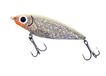 15 Bone Back/Silver Whisker Glitter Paul Brown's Shallow Diver Soft-Dine XL Soft Plastic Inshore Lure Jeco's Marine Port O'Connor Texas