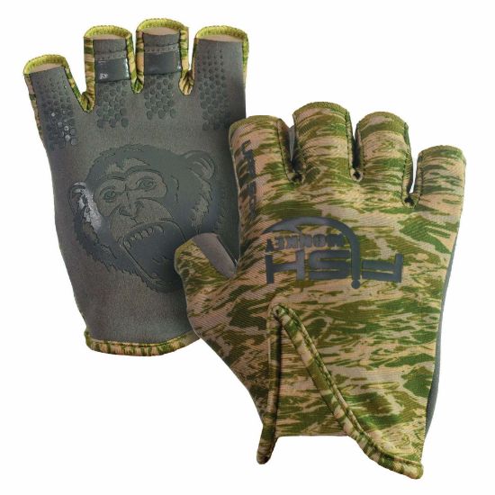 Fish Monkey - Stubby Guide Glove | Green Water Camo