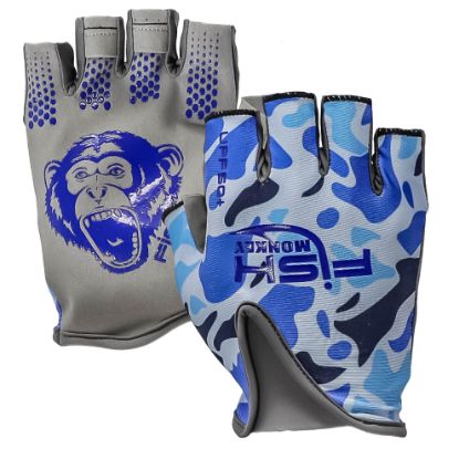Fish Monkey - Stubby Guide Glove | Old School Blue Camo