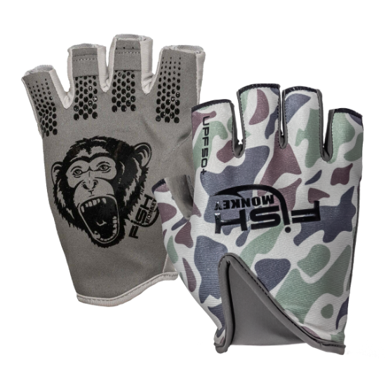 Fish Monkey - Stubby Guide Glove | Old School Beige Camo