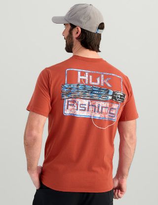Huk - Men's KC Lures Short Sleeve Pocket Tee | Craw Red