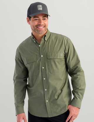 Huk - Men's NXTLVL Long sleeve Shirt |Moss