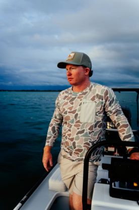 Southerly - Men's Upwell LS Tech Tee | Redfish Camo Lagoon