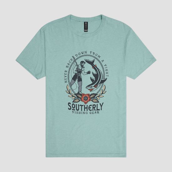 Southerly - Never Back Down Tee: Sage