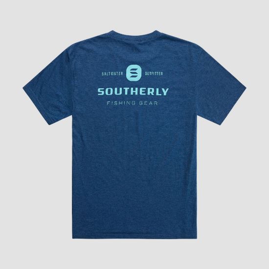 Southerly - Outfitter Logo Tee: Ocean Blue