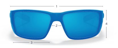 Picture of Costa - Lido Polarized Sunglasses | Black/Blue Mirror Glass 580G